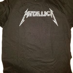 Metallica leopard print logo tshirt NWT